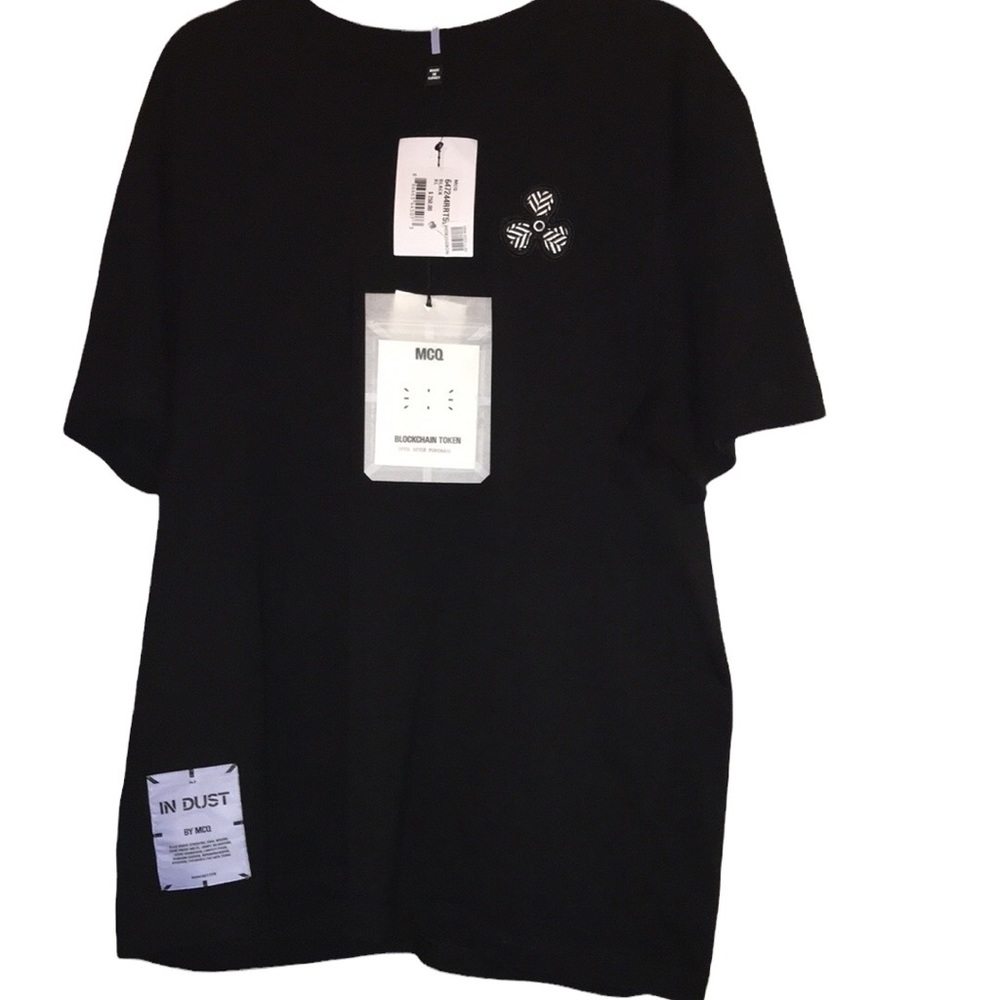 Alexander McQueen Mens McQ worker appliqué Cotton Logo T-shirt